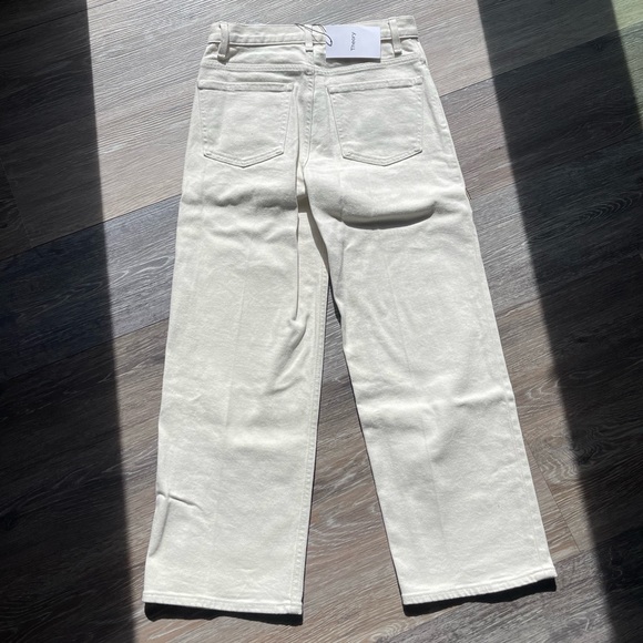 NWT Theory Wide Crop Jean in Dyed Denim Ecru size 27 - Picture 5 of 8